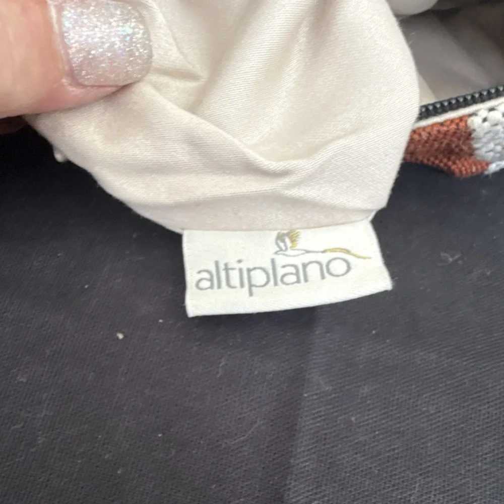 Altiplano Woven Cotton Leather Wristlet Clutch Zip Multicolor Women